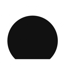 Plaque de sol ronde coupée acier noir